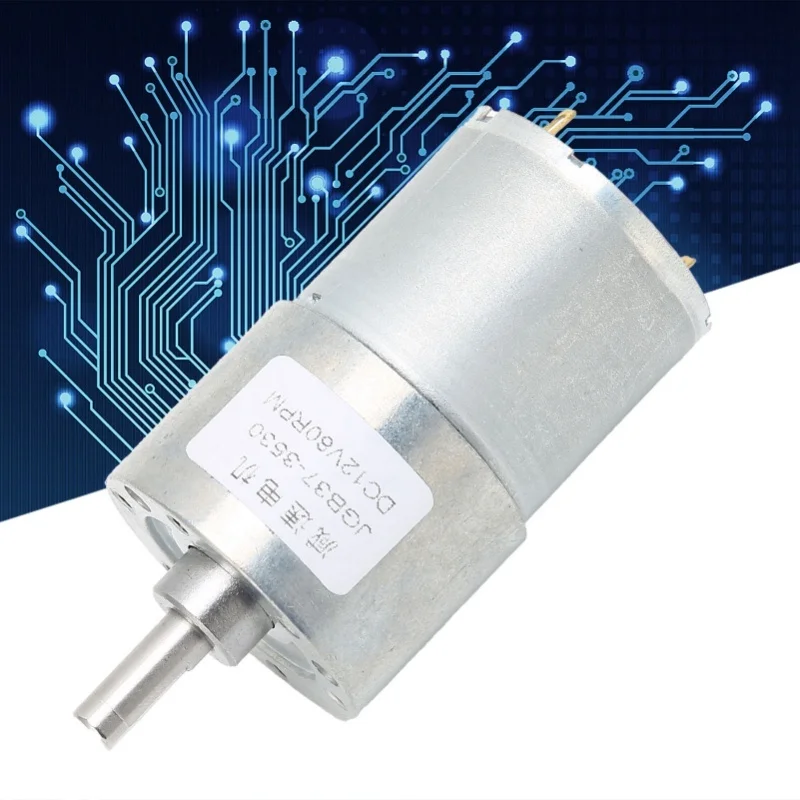 JGB37-3530 Worm Gear Motors Self Locking Wear Resistant Turbo Reducer Shaft For Door Opener DC12V 80RPM