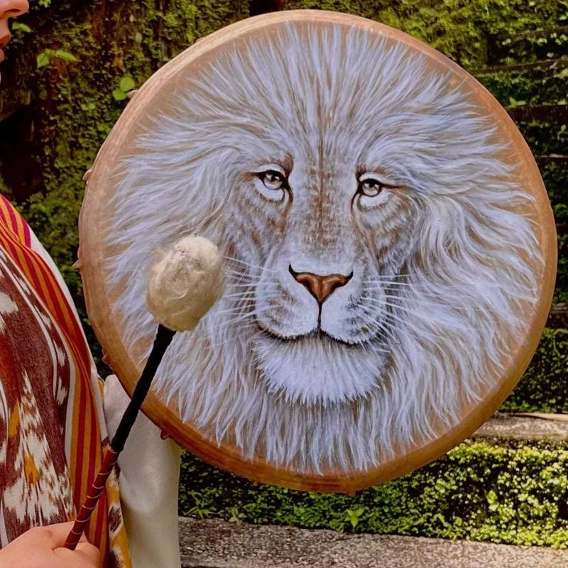 Symbol Of Siberian Drum Spiritual Music Sound Healing Drum with Drum Mallet