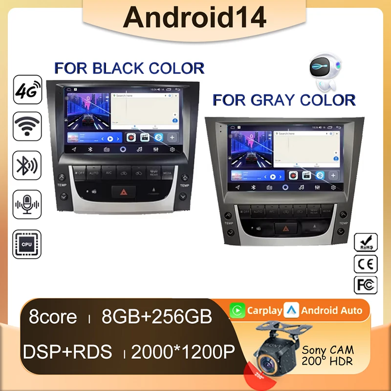 For Lexus GS300 S190 GS350 GS400 GS430 GS450h GS460 GS 300 III 3 350 Car Radio Auto Android Multimedia Carplay 2din Navigation