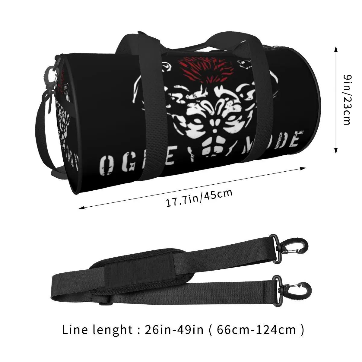 Baki Anime Print Reisetasche Martial große Sporttaschen Oxford Männer benutzer definierte Sporttasche Schwimmen Neuheit Fitness-Tasche