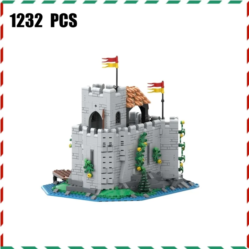 

MOC Lioned Knight Outpost Building Blocks - Medieval Castle Small Particle Creative Educational Toy Kit Birthday Gift for Fans