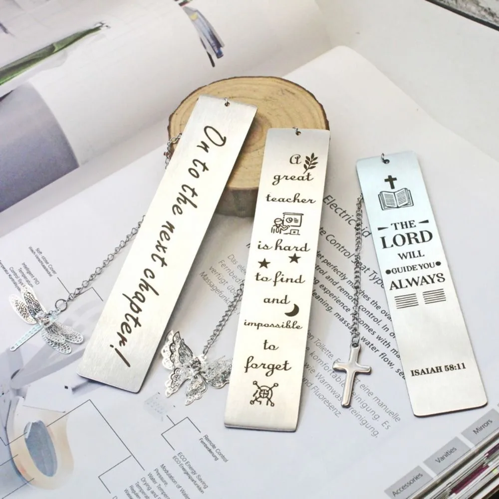 New Silver Metal Bookmarks Vintage Creative Jesus Book Marker with Pendant Religious Belief Reading Accessories School Supplies