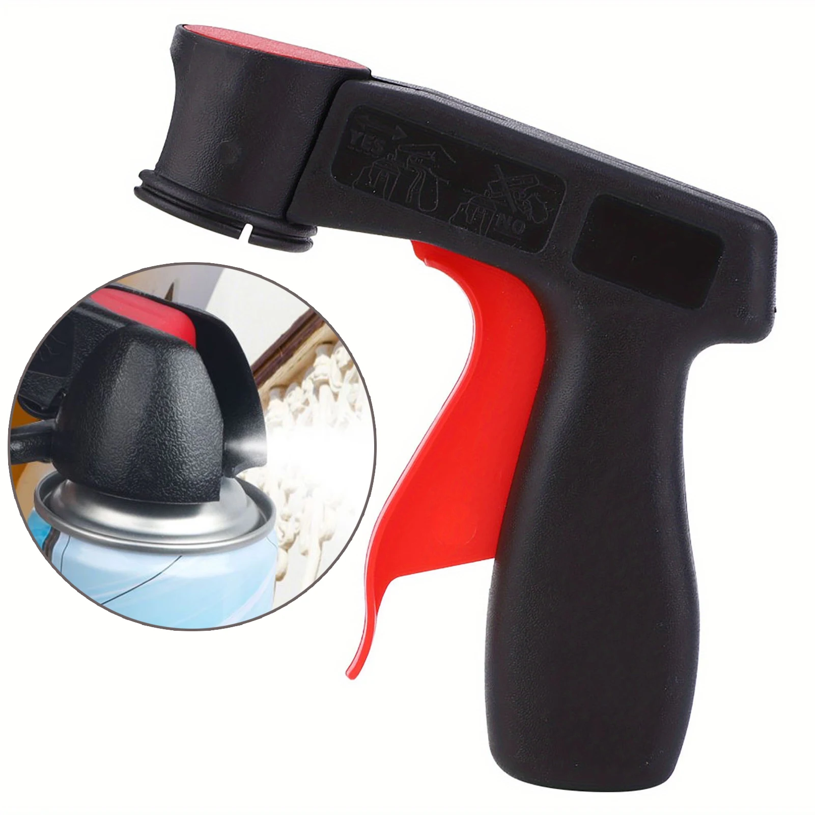 NEW Paint Spray Handle Bottle Adapter Aerosol Ergonomic Full Grip Trigger Locking Collar Maintenance Repair Tool Car Accessories