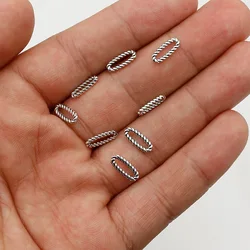 100pcs/lot Simple Twisted Oval Close Connectors 10x4mm Earrings Bracelets Connection Jump Rings Buckle DIY Jewelry Accessories