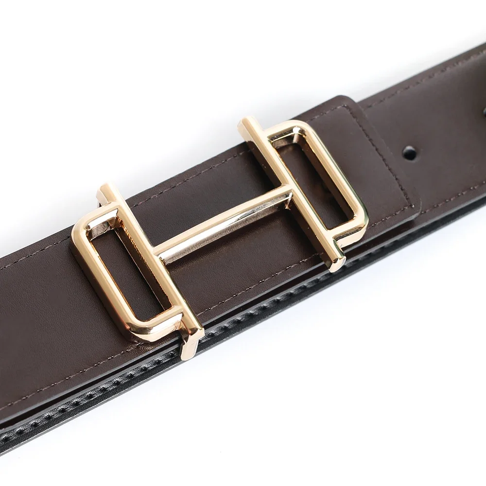 Fashion Luxury Designer Pin Buckle Belt Men High Quality Women Genuine Real Leather Dress Strap for Jeans Waistband Western Goth