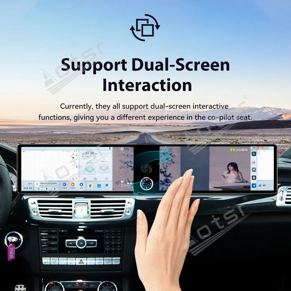 

12.3-дюймовый двойной сенсорный экран для Mercedes-Benz CLS 2010-2014, Android 13, Carplay, GPS-навигация, мультимедийный проигрыватель, стереосистема, головное устройство