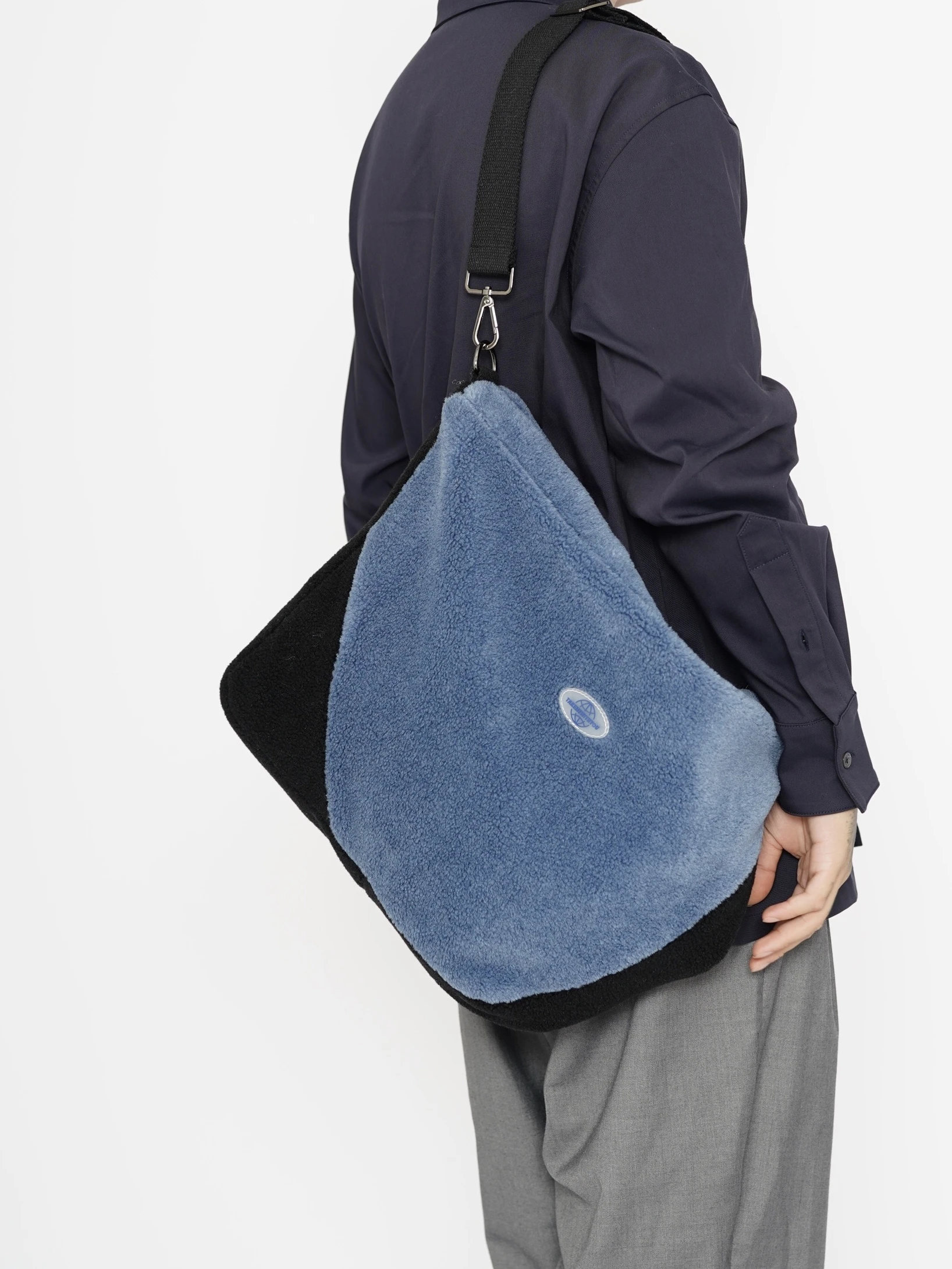 Autumn And Winter Fashion New Original Lamb Fleece Women's Bag Splicing Color Contrast Large Capacity Single Shoulder Bag Trendy