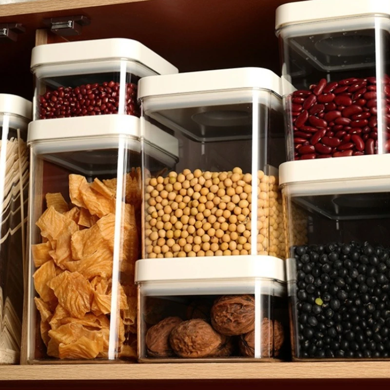 

Герметичный контейнер для хранения круп и зерновых, бытовой контейнер для сухих продуктов, прозрачный ПЭТ-бак, емкость для пасты, кухонные принадлежности