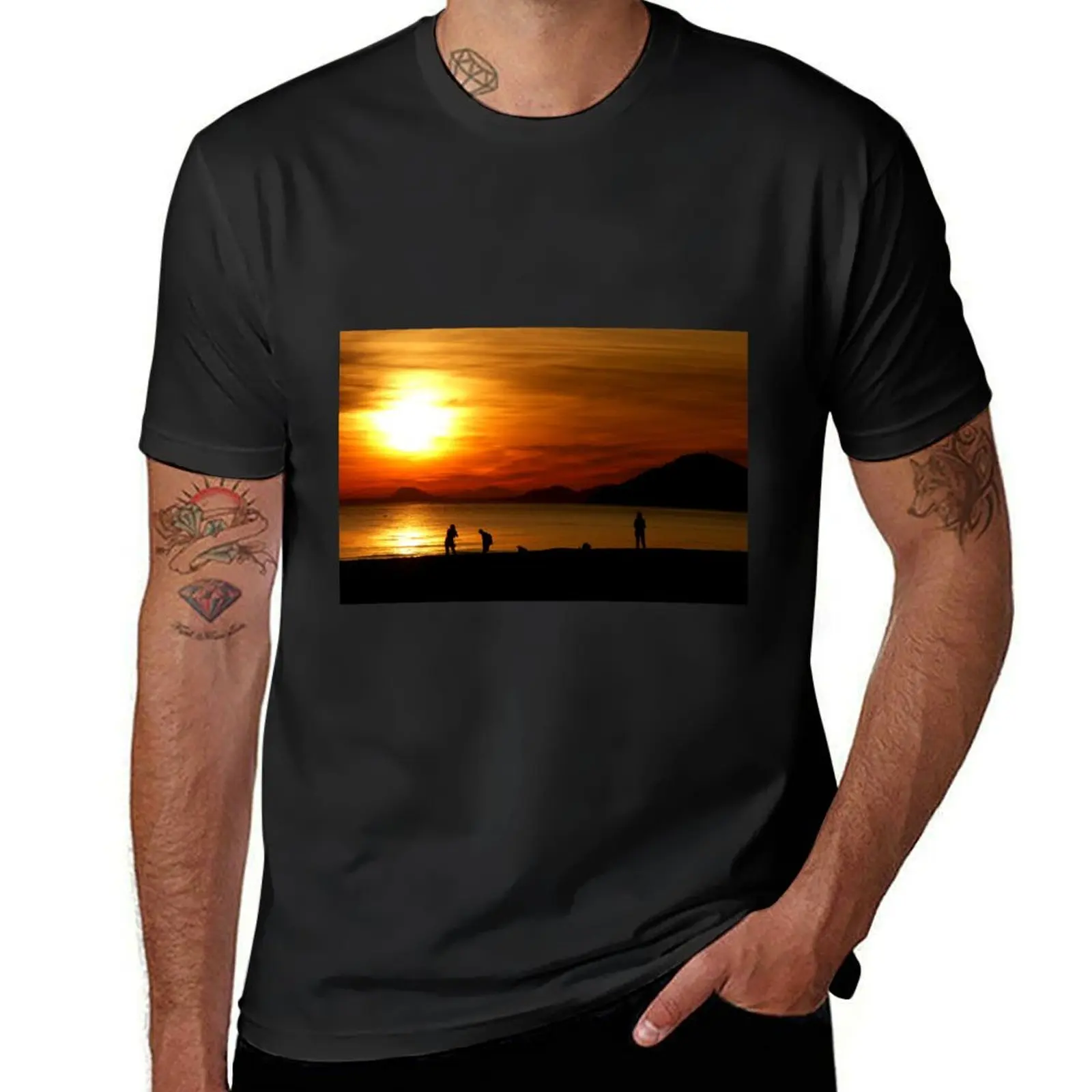 Benidorm Sunset Costa Blanca Spain T-Shirt customs design your own plain shirts graphic tees fruit of the loom mens t shirts