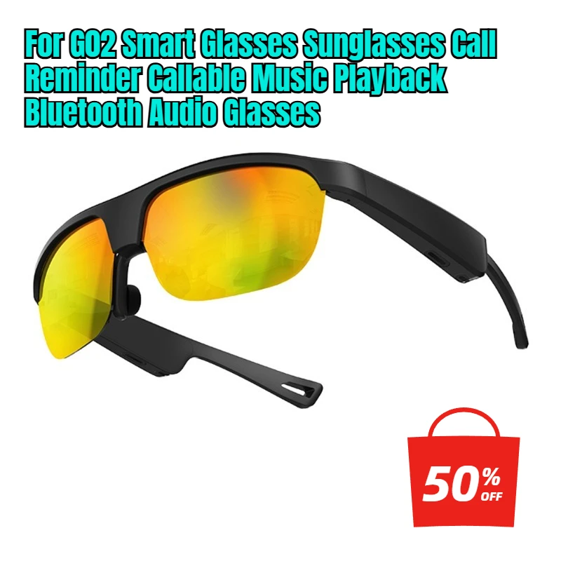 

For G02 Smart Glasses Sunglasses Call Reminder Callable Music Playback Bluetooth Audio Glasses