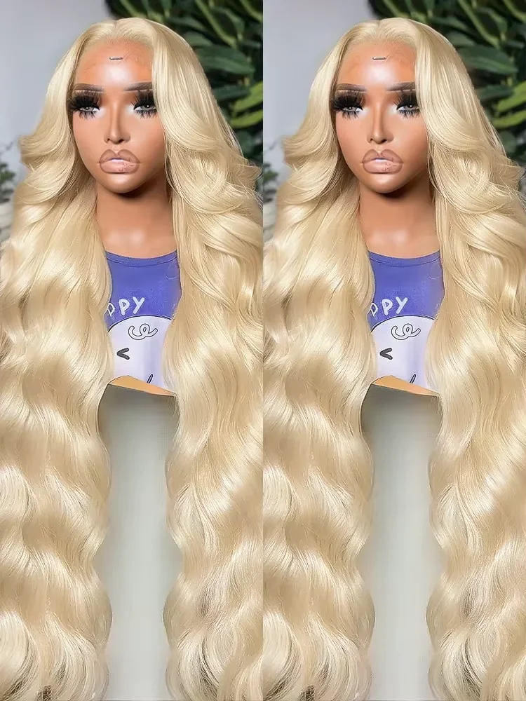 

13x4 13x6 360 HD Transparent 613 Lace Frontal Wig Honey Blonde Color Brazilian Raw Body Wave Lace Front Human Hair Wig for Women
