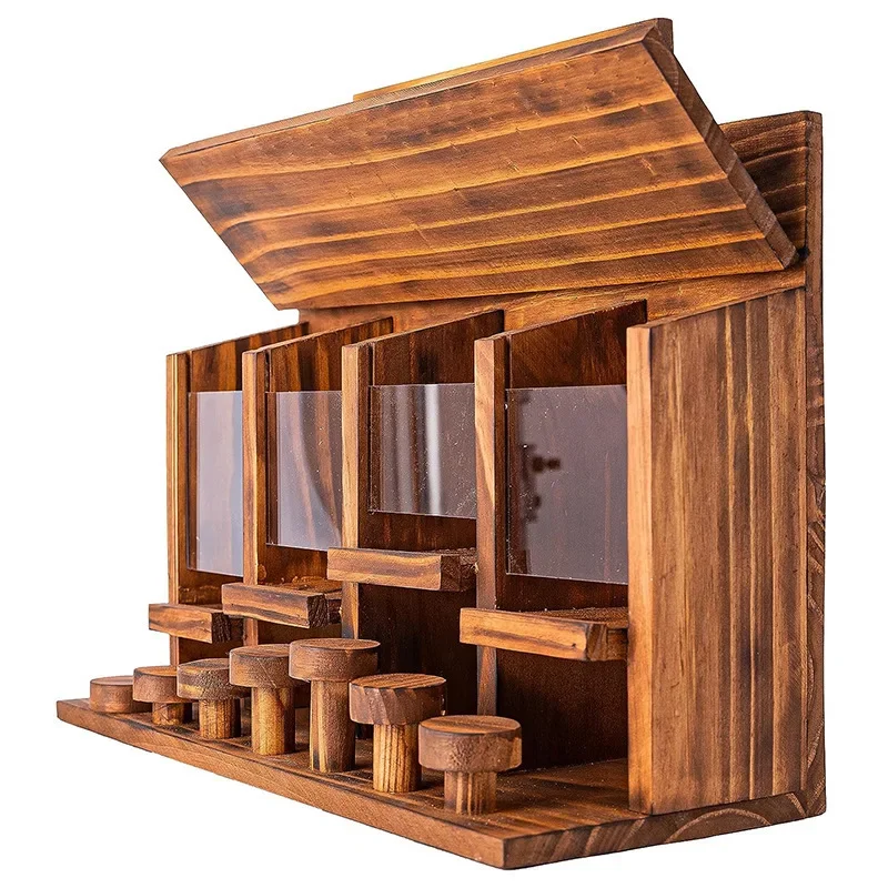 Outdoor Creative Pendant Squirrel Feeder Outdoor Wooden Squirrel Feeder