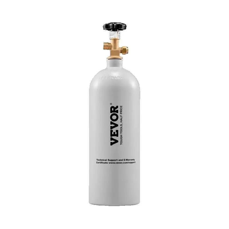 SucceBuy 5 Pfund CO2-Tank, Aluminium-Gasflasche, brandneuer CO2-Zylinder mit grauer Sprühbeschichtung, CO2-Tank mit CGA320-Ventil