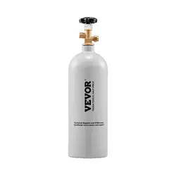 SucceBuy 5 Lbs CO2 Tank Aluminum Gas Cylinder Brand New CO2 Cylinder with Gray Spray Coating CO2 Tank with CGA320 Valve