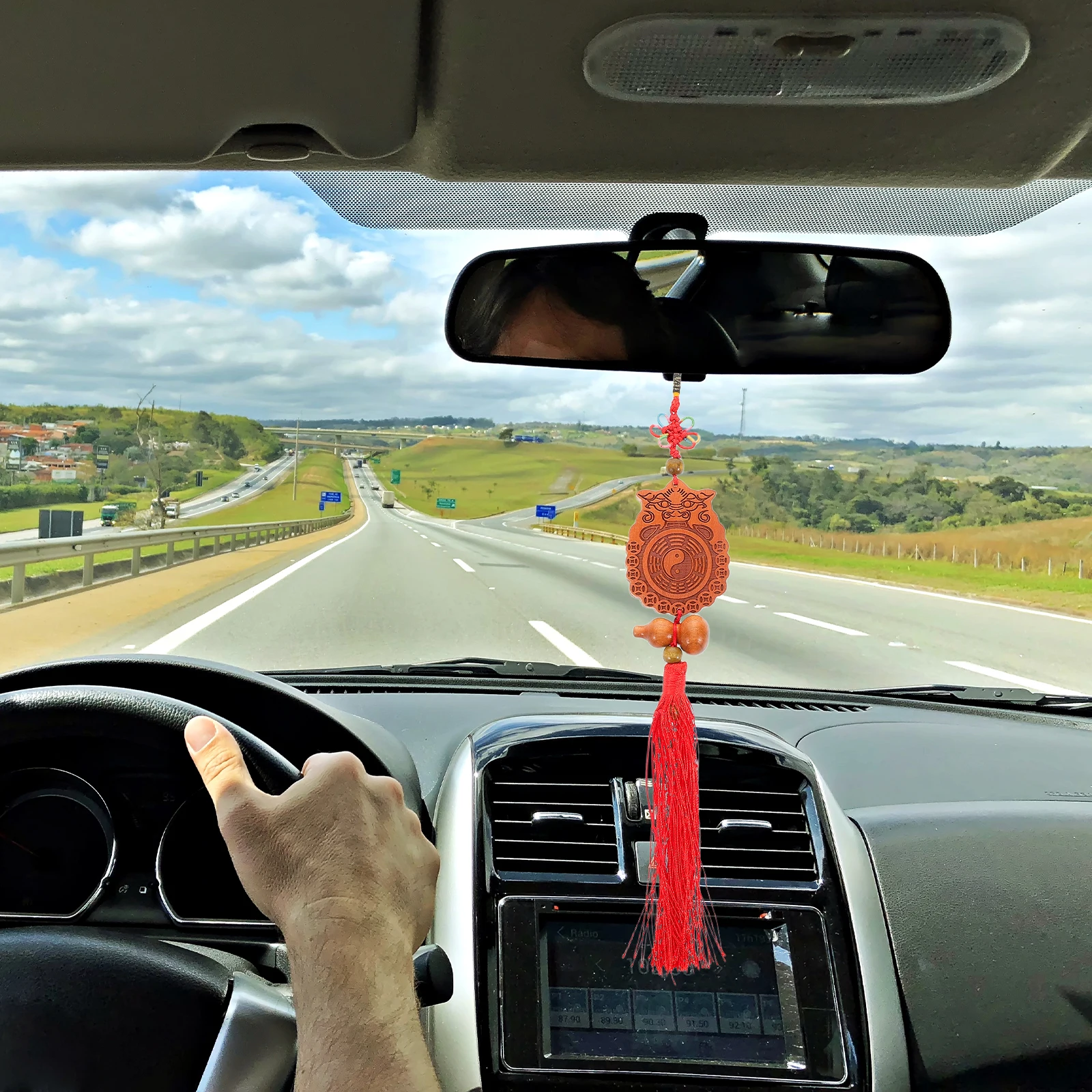 

Gossip Mirror Chinese Decor Feng Shui Bagua Pendant Wall Hangings Brass Compass