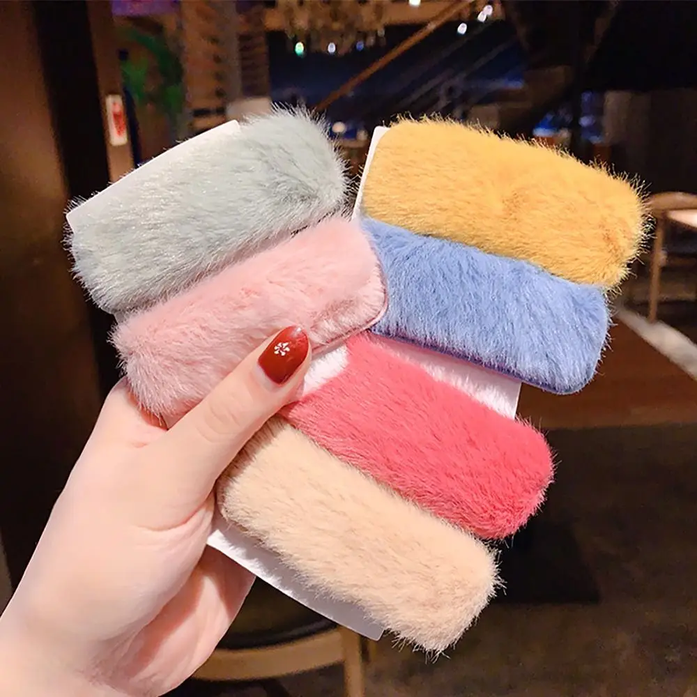 

Convenient Hair Ornament Hair Clips Sweet Headwear Fluffy Bang Clip INS Style Random Color Cute Barrette Girls