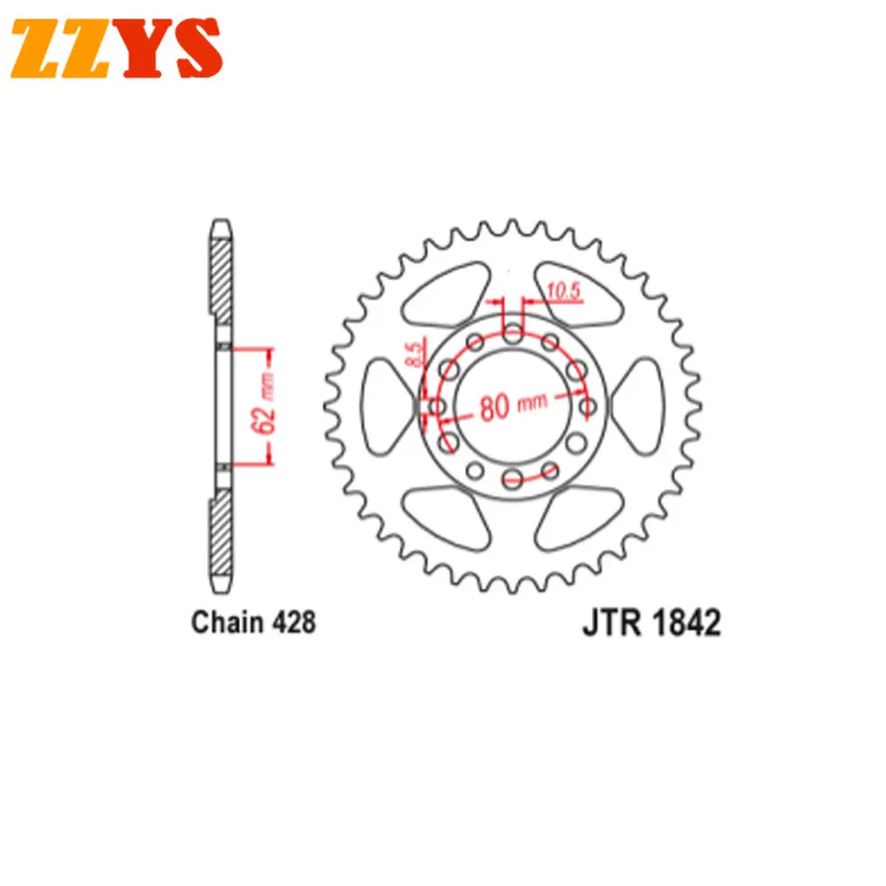 428 45T 45 Tooth 428-45T 125CC Rear Sprocket Gear Wheel Cam For Yamaha DT125 DT125E DT 125 DT175 DT 175 YZ80 YZ80K YZ 80 YZ80H