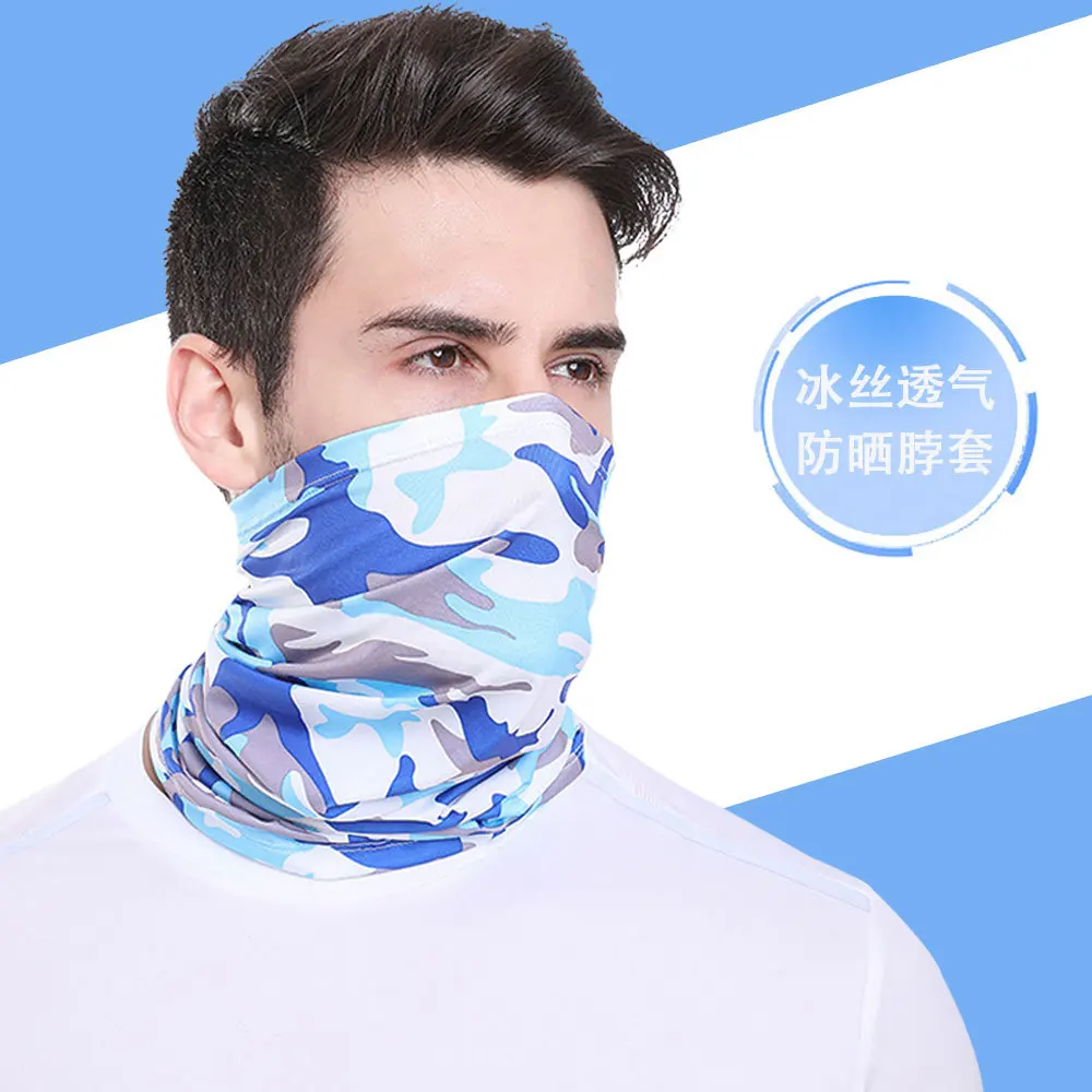 Summer New Outdoor Riding Mask Milk Silk Sunscreen Scarf Multifunctional Magic Scarf Outdoor Sports Neck Protective Collar Unise