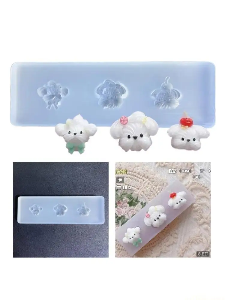 

D46E Unique Ornament Mould Dog Shaped Silicone DIY Mold Versatile Craft Moulds Clay Molds Suitable for DIY Hand-Making