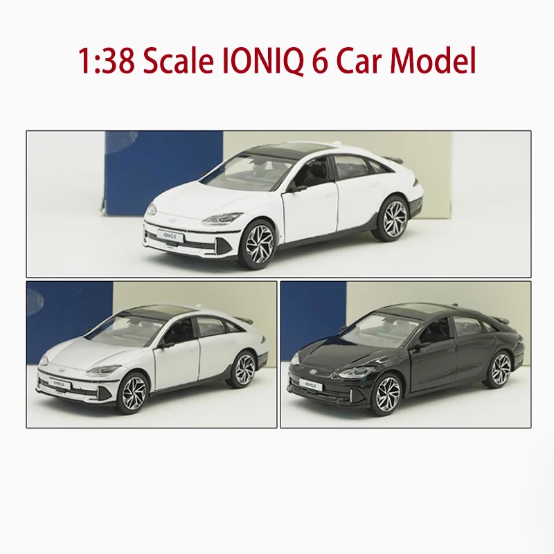 

Diecast 1:38 Scale IONIQ 6 with Rebound Alloy Simulation Car Model Adult Children Hobby Collection Decoration Boy Gift Display