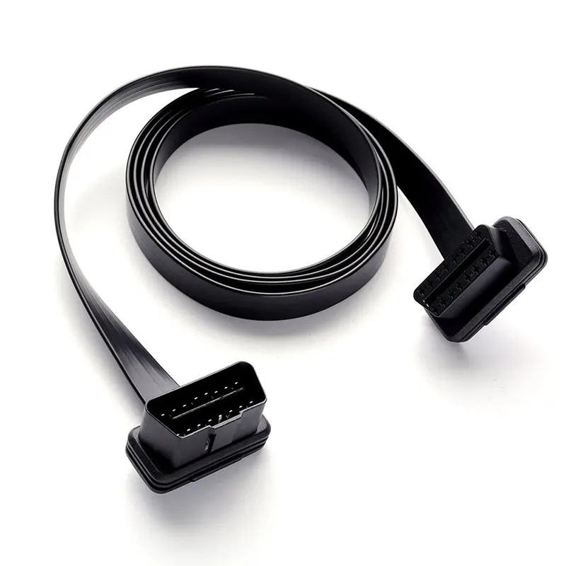 OBD 2 리본 연장 진단 케이블 남성-여성 OBDⅡ 스플리터 연장선 16핀 완전 연결 스캔 도구 코드 리더용