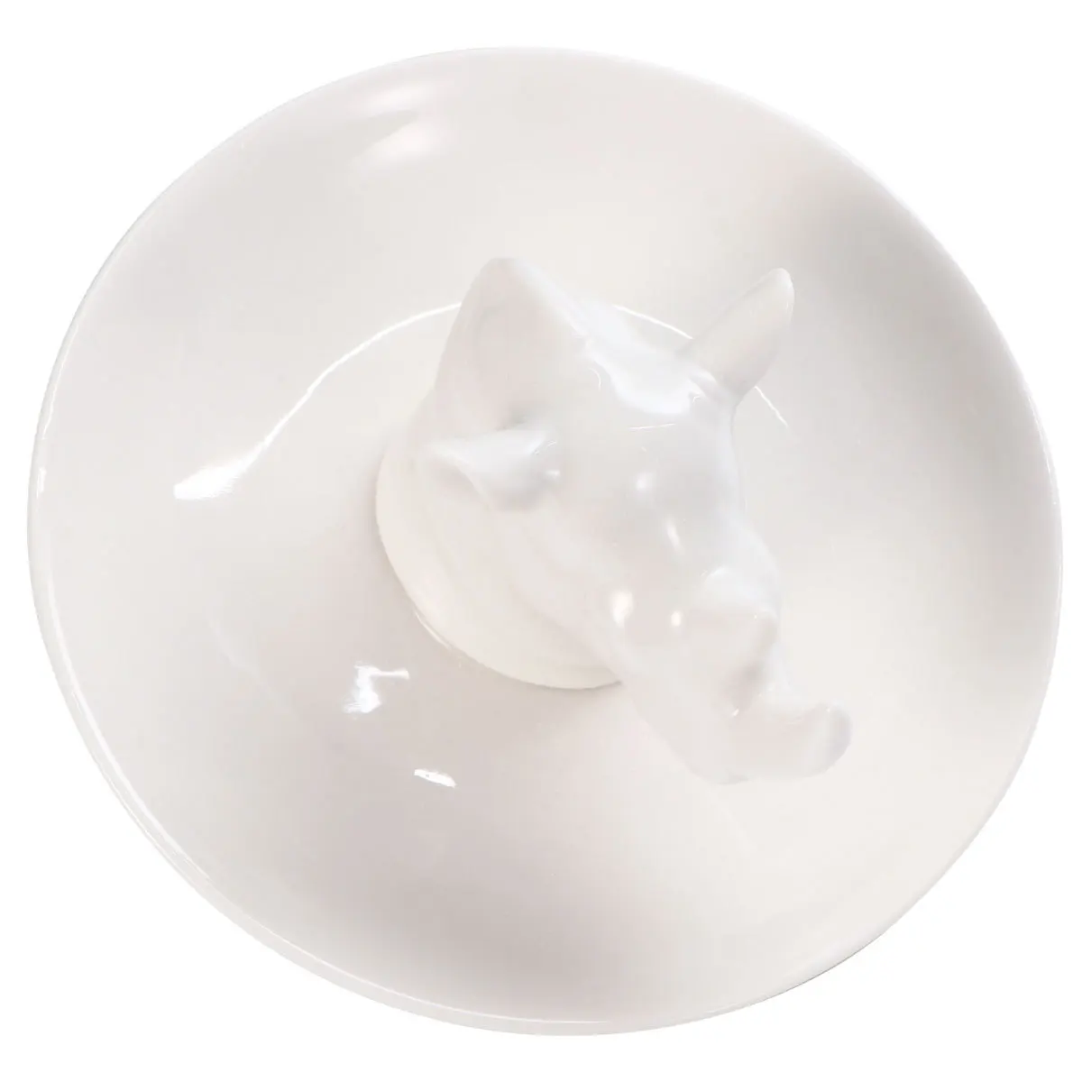 Ceramic Rhinoceros Jewelry Tray Holder Simple Design Household Crafts Great for Organizing Accessories Jewelry Storage Tray