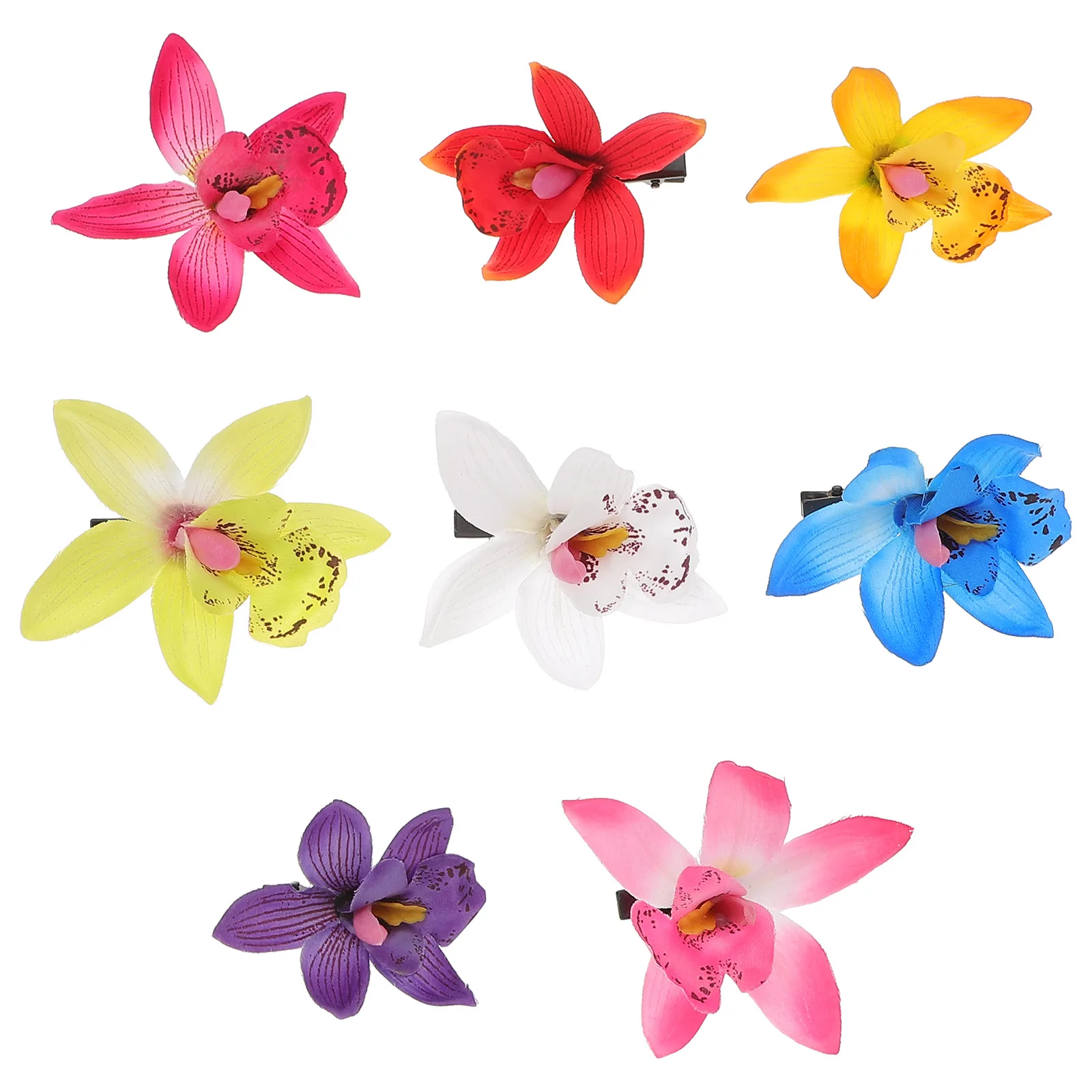 

Simulated Orchid Flower Hair Clips for Women Wedding Party Bridesmaid Hawaiian Style Decorative Hairpin Accessory Daily Wear