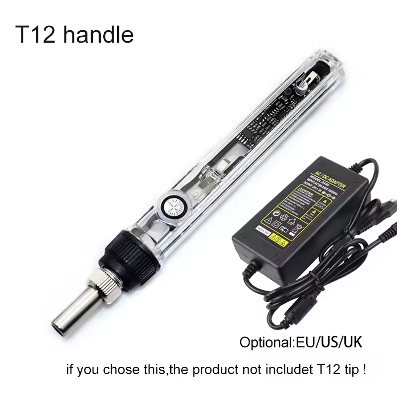 T12 Electric Soldering Iron Kit DC 12-24V 72W Adjustable Temperature Mini Welding Solder Station Tools With BC2 KU D12 C1 KUTips