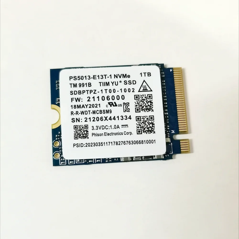 Orijinal 1 TB 2230 SSD NVMe PCIe 1 T Gen3 x4 Microsoft Surface Pro