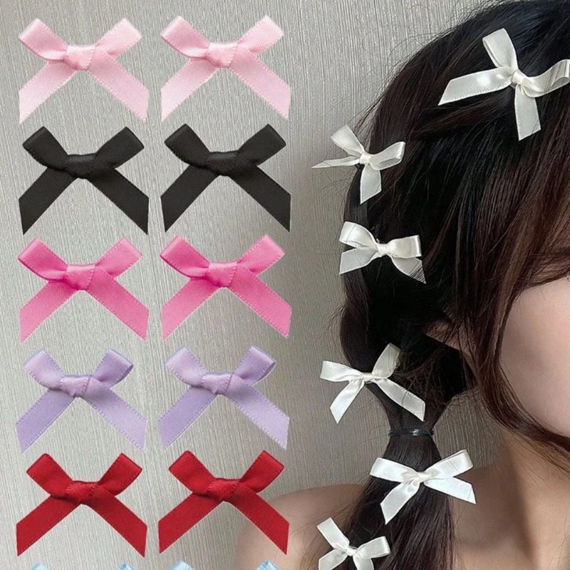 20 ชิ้น/เซ็ตผีเสื้อคลิปผมบัลเล่ต์สไตล์ริบบิ้นโบว์ Hairclips หวานน่ารัก Hairpin หญิง Fringe คลิปด้านข้าง