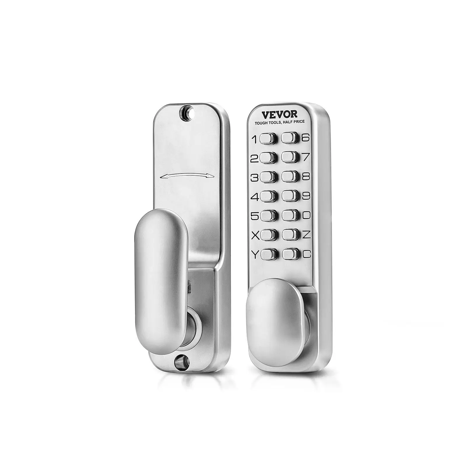 

Mechanical Keyless Entry Door Lock 14 Key Mechanical Keypad Door Knob Stainless