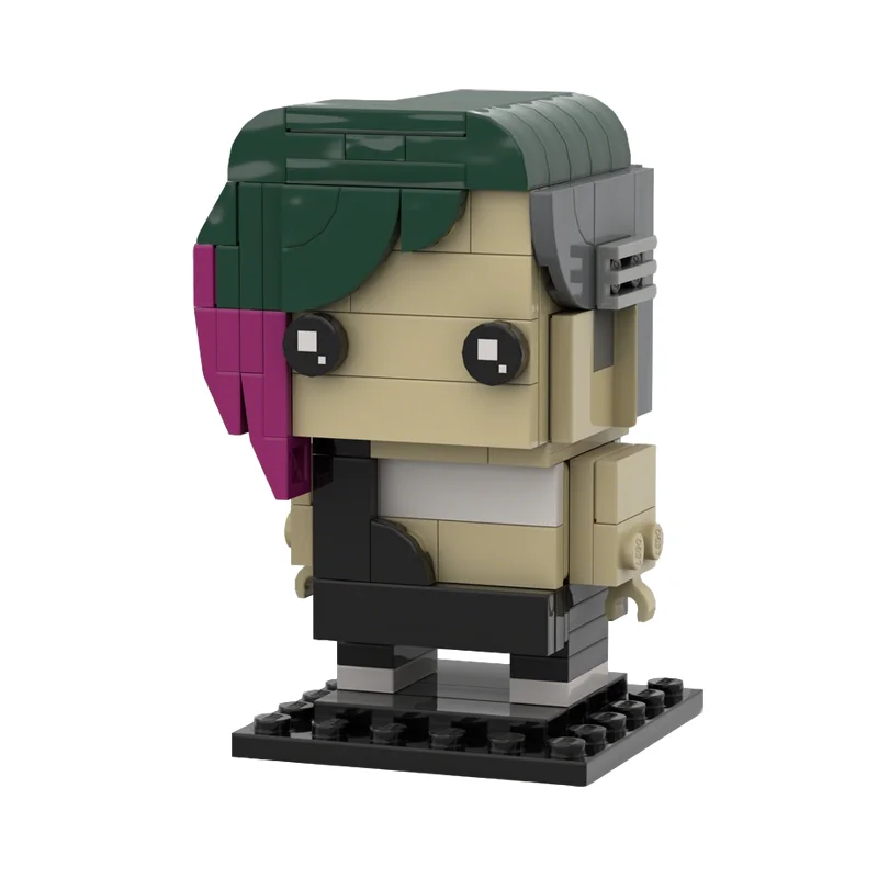 ตัวต่อ MOC Brickheadz จูดี้ อัลวาเรซ รุ่นไซเบอร์พังก์ 151 ชิ้น ของเล่นตัวต่อสถาปัตยกรรม ของขวัญคริสต์มาส ของเล่นเสริมพัฒนาการ ของขวัญวันเกิด