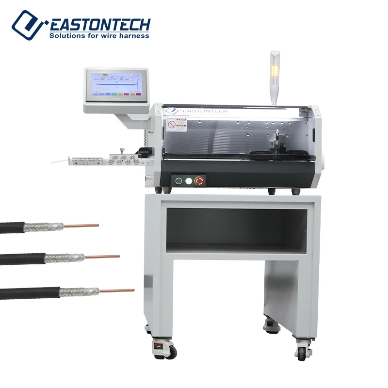 

Fully Automatic Programmable Coaxial EW-3165 Wire Stripping Machine Coaxial Cable Cutting Stripping Machine