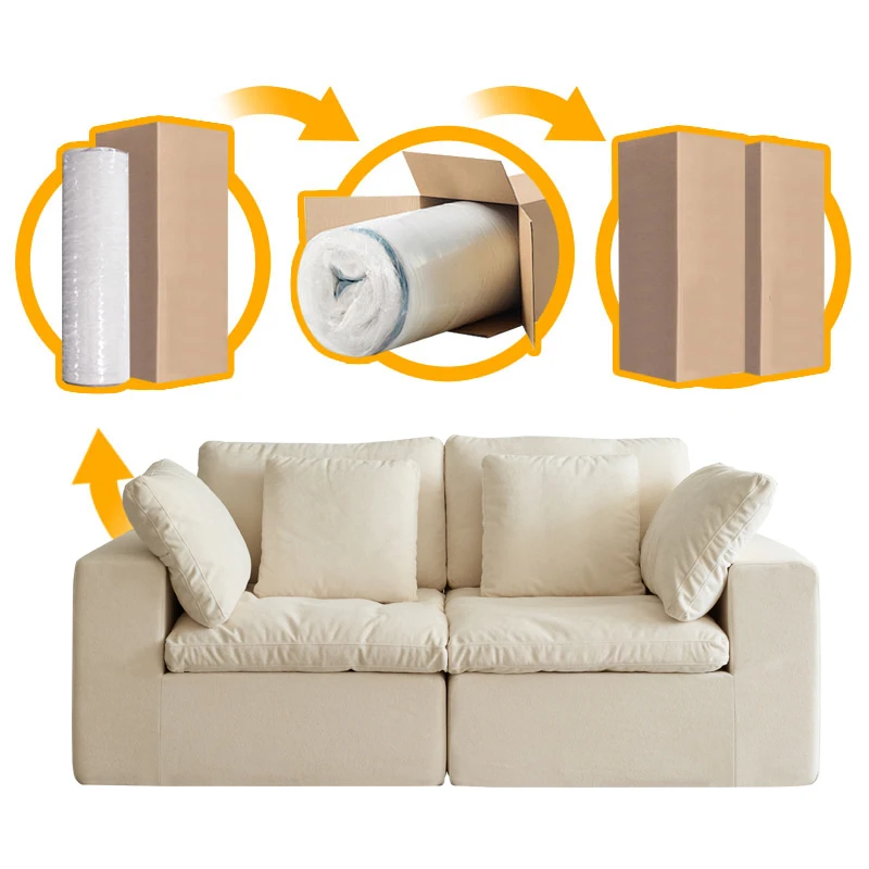 رغوة عالية الكثافة الحديثة المضغوطة القهوة فراغ وحدات الاقسام الأريكة أريكة مضغوطة الولايات المتحدة انخفاض الشحن الأرائك المضغوطة في صندوق