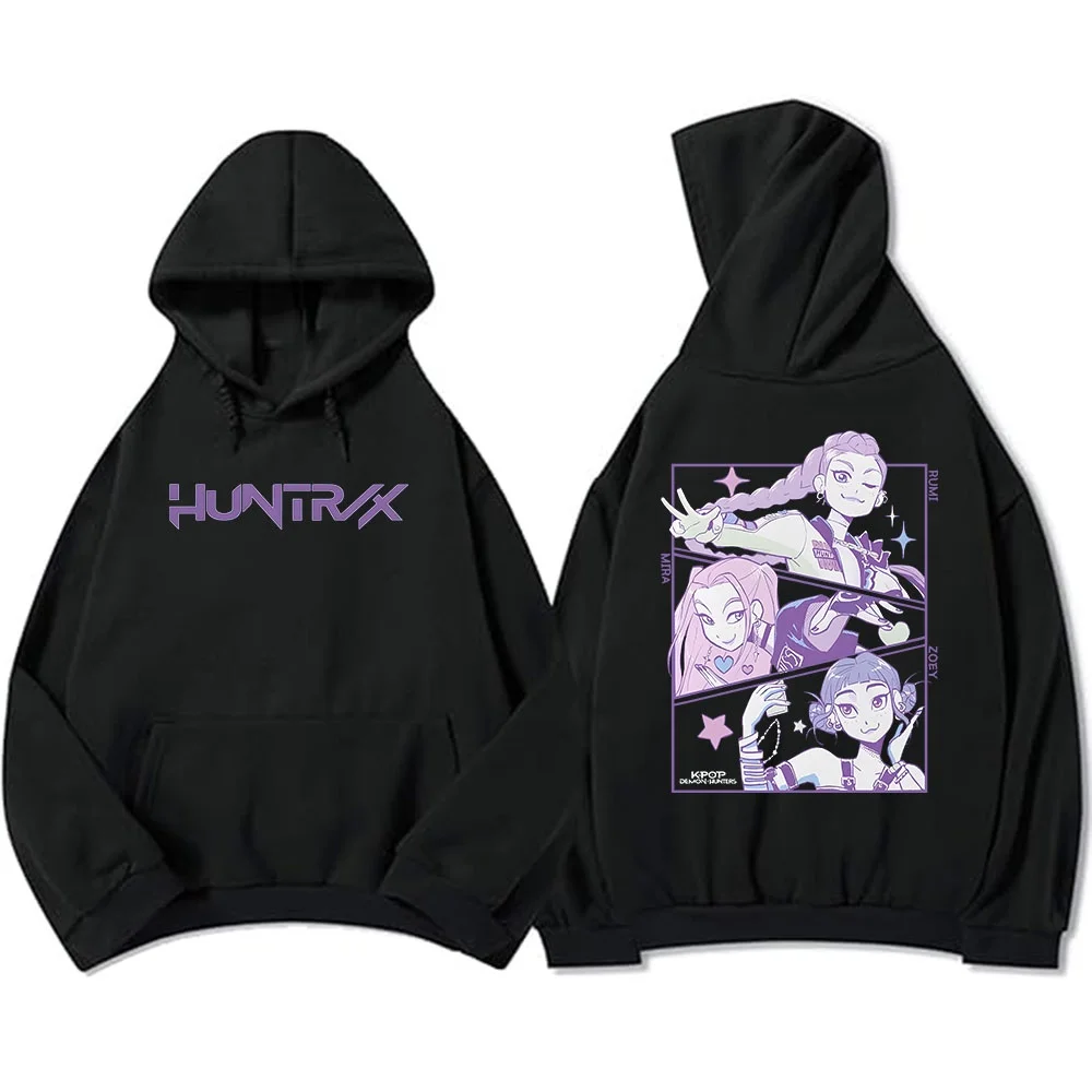 

2025 Men's Sudadera Printed Top Men's Women's Hoodie KPop Demon Hunter Movie Graphics Sweatshirt Fleece Thermal Hooded Pullover