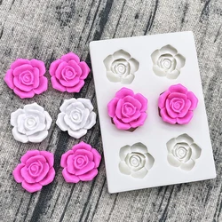 Camellia Mini Rose Daisy Flower Silicone Sugarcraft Mold Resin Tools Chocolate Cupcake Baking Mold Fondant Cake Decorating Tools