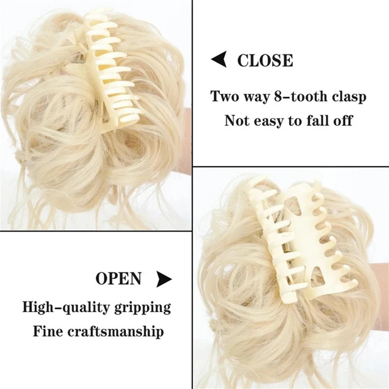 Cabelo encaracolado sintético coque garra fofo peruca clipe na extensão do cabelo scrunchy natural rabo de cavalo alto para ferramentas de estilo feminino