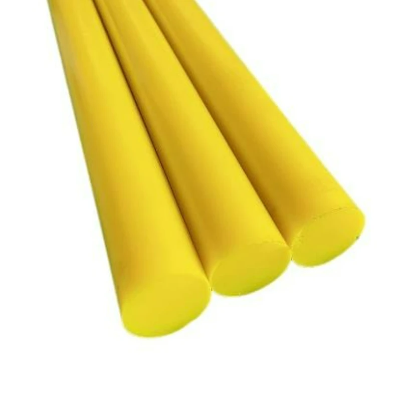 1pcs Shore 90~95A Higher Hardness Solid Yellow Polyurethane Round Rod Wear-resistant Reducing Vibration Gaskets Shock Absorber