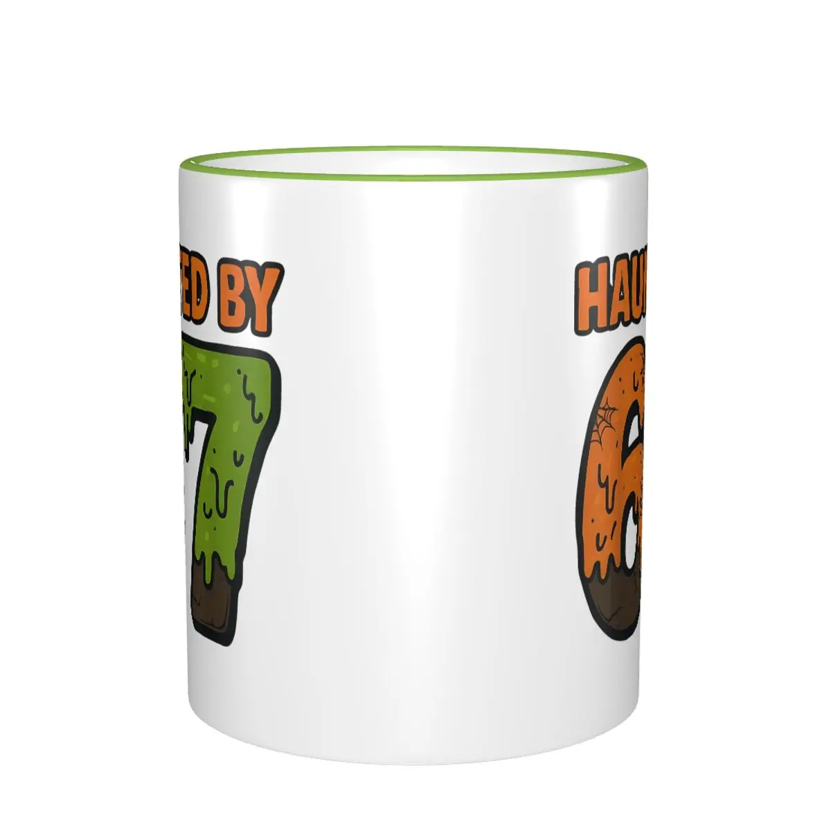 67 Meme Halloween Haunted Spooky - Six Seven Gen Alpha Gift Mug for Women Men Cute Coffee Cup Present for Office