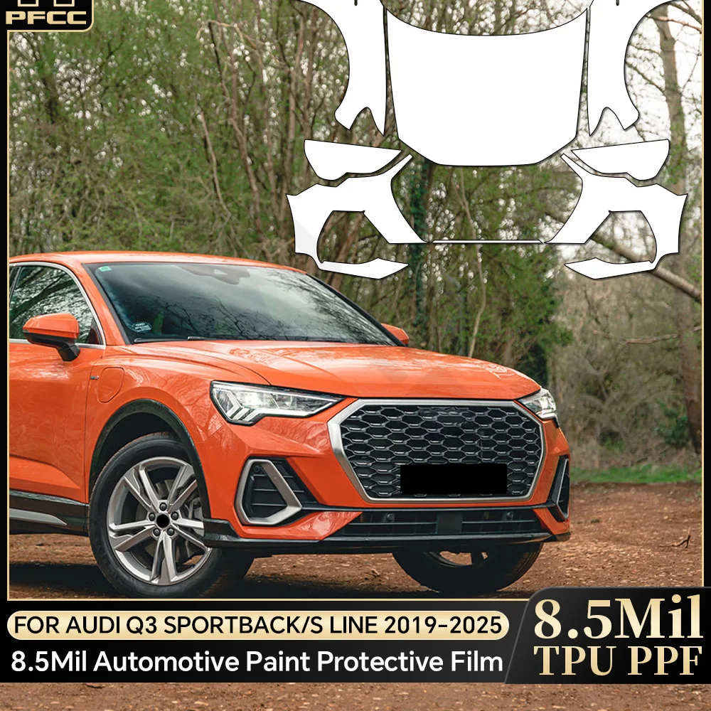 

For Audi Q3 Sportback S Line 2019-2024 Anti-Scratch TPU Paint Protection Film Car Body Pre-cut PPF Clear Bra Resistant Invisible