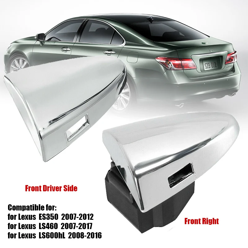 Front Driver and Passenger Side Door Handle Cap Chrome for Lexus ES350 LS460 LS600h 2007-2012l 69218-33010 69217-33040