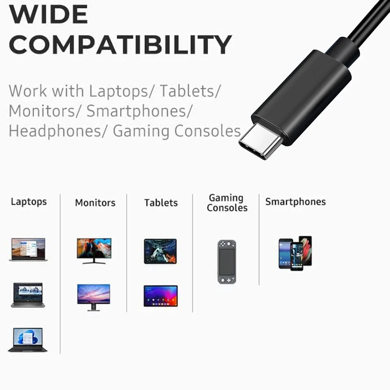 1.8M USB Cแล็ปท็อปอะแดปเตอร์แจ็คประเภทCปลั๊กDcสายเคเบิลสำหรับLenovo Asus Hp USBประเภทCอะแดปเตอร์