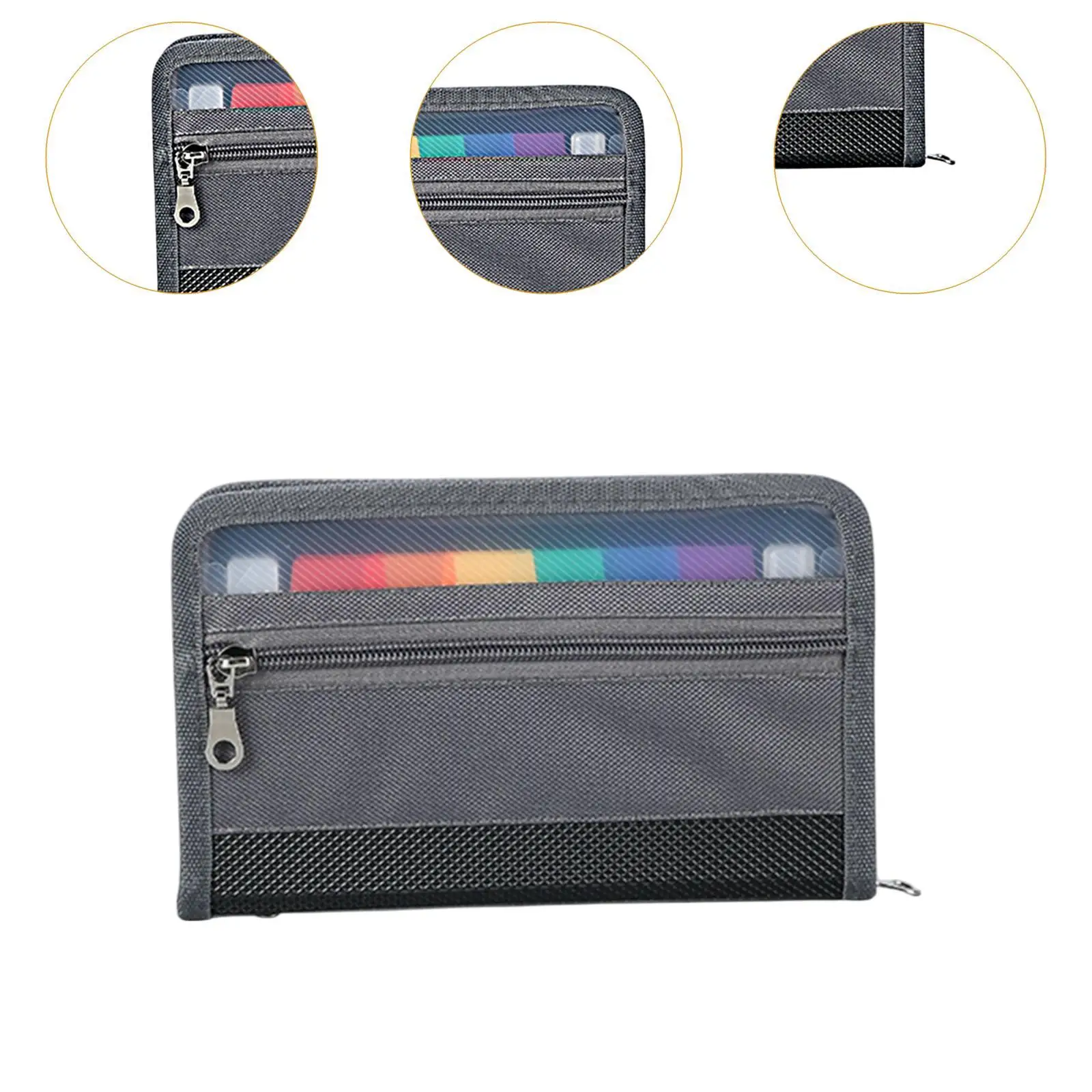 File Organizer Office Document Bag with Safe Zipper A4 Accordion File Holder for Business Trips