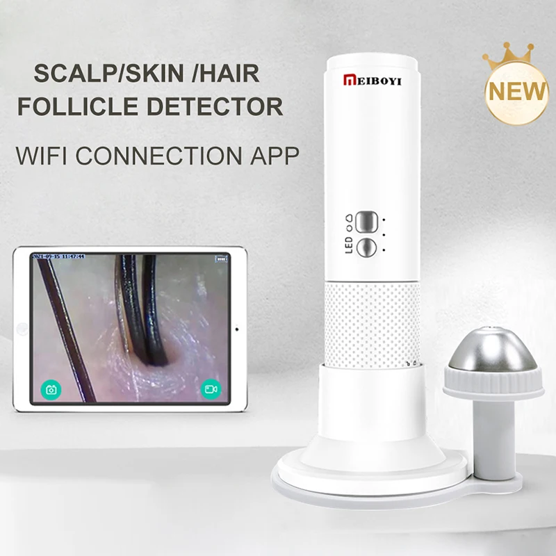 

Wireless 20X/200X Dermatoscope Scalp Facial Skin Analyzer Machine Skin Magnifier Scalp Diagnostic Tool Wifi Microscope Skin Test