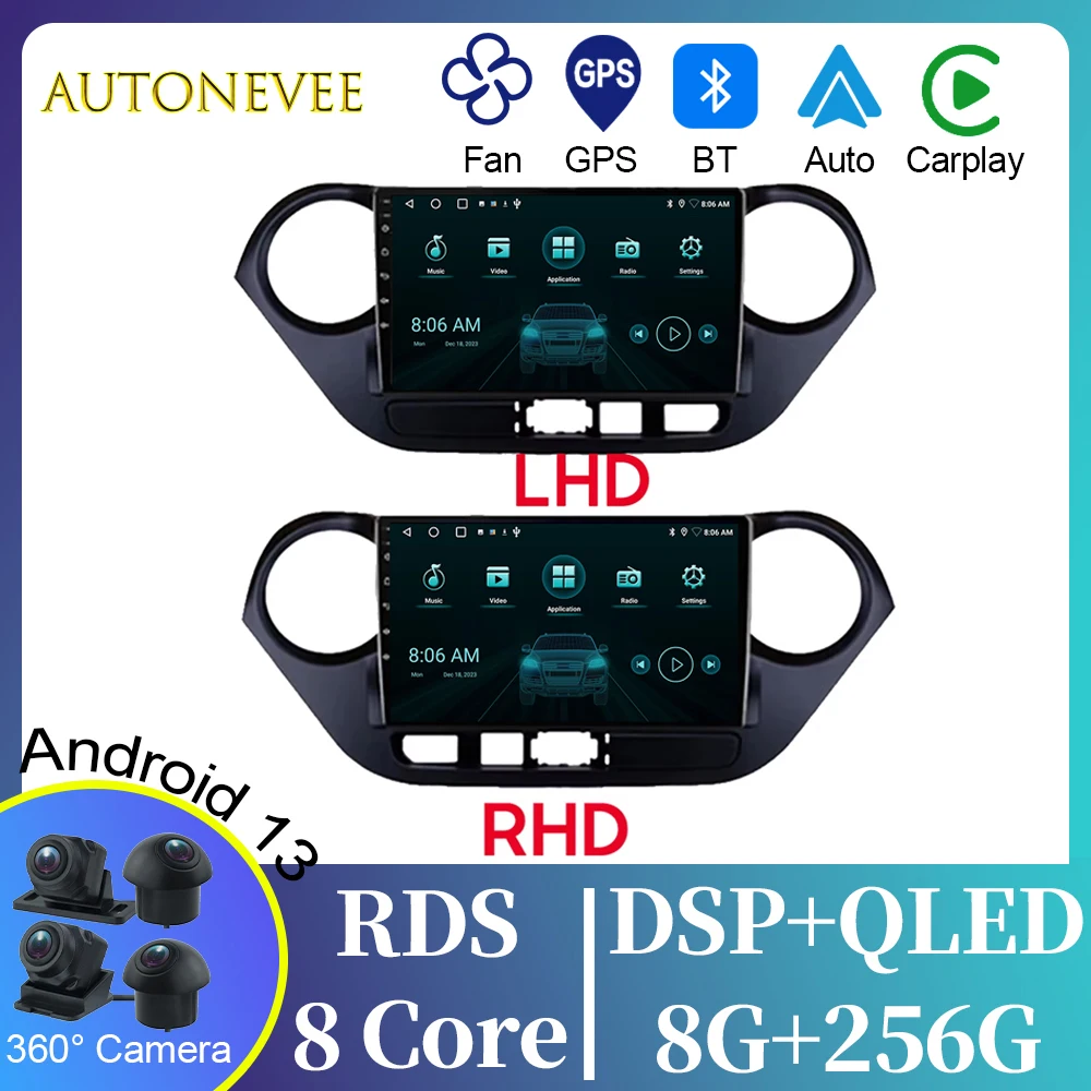 

Video Player For Hyundai i10 2 2013 - 2016 Android Auto GPS Navigation Multimedia Stereo Carplay Car Radio 5G WIFI No 2din DVD