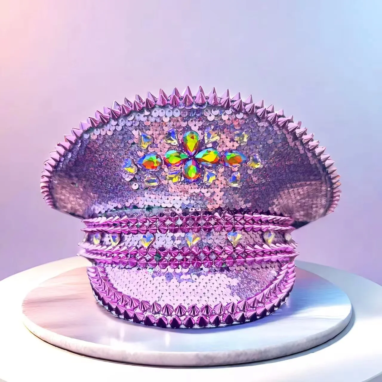 スチームパンク-キャプテンハット-ラインストーン付き-バーニングマンフェスティバル-女性用、ヴィンテージミリタリーアクセサリー＆キャップ-男性用