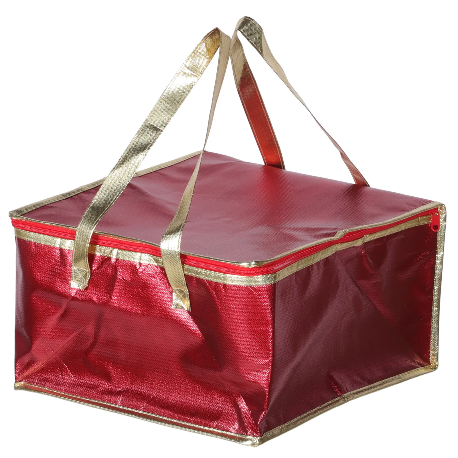 

Nonwoven Insulated Bag 10 Inch 35x35x20cm Edge Collapsible Thermal Pouch for Food Delivery Picnic Shopping Foldable