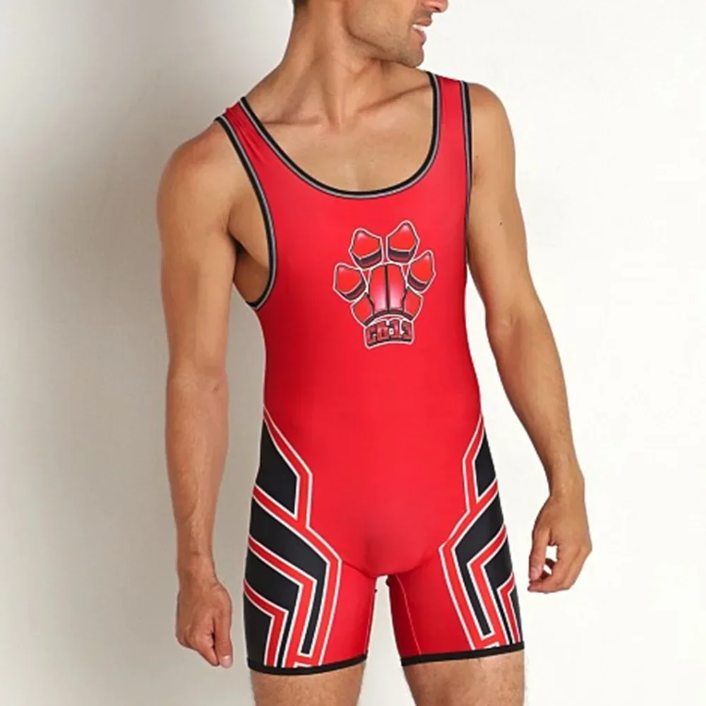 Wrestling Singlet Tummy Control Wear Gym Sports Sleeveless Triathlon Powerlifting Clothing Breathable Running One Piece Bodysuit