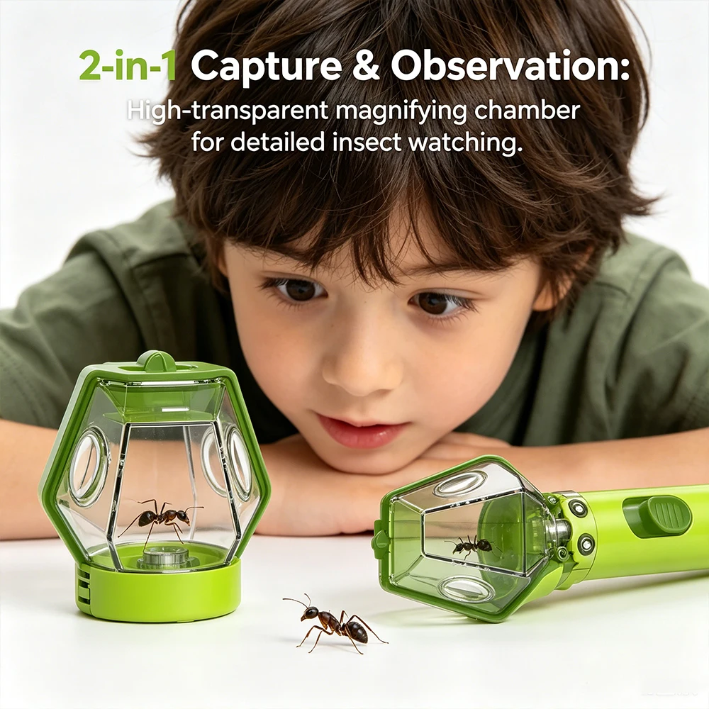 Children STEM Bug Catcher Viewer Box Outdoor Insect Exploring Educational Interactive Toy