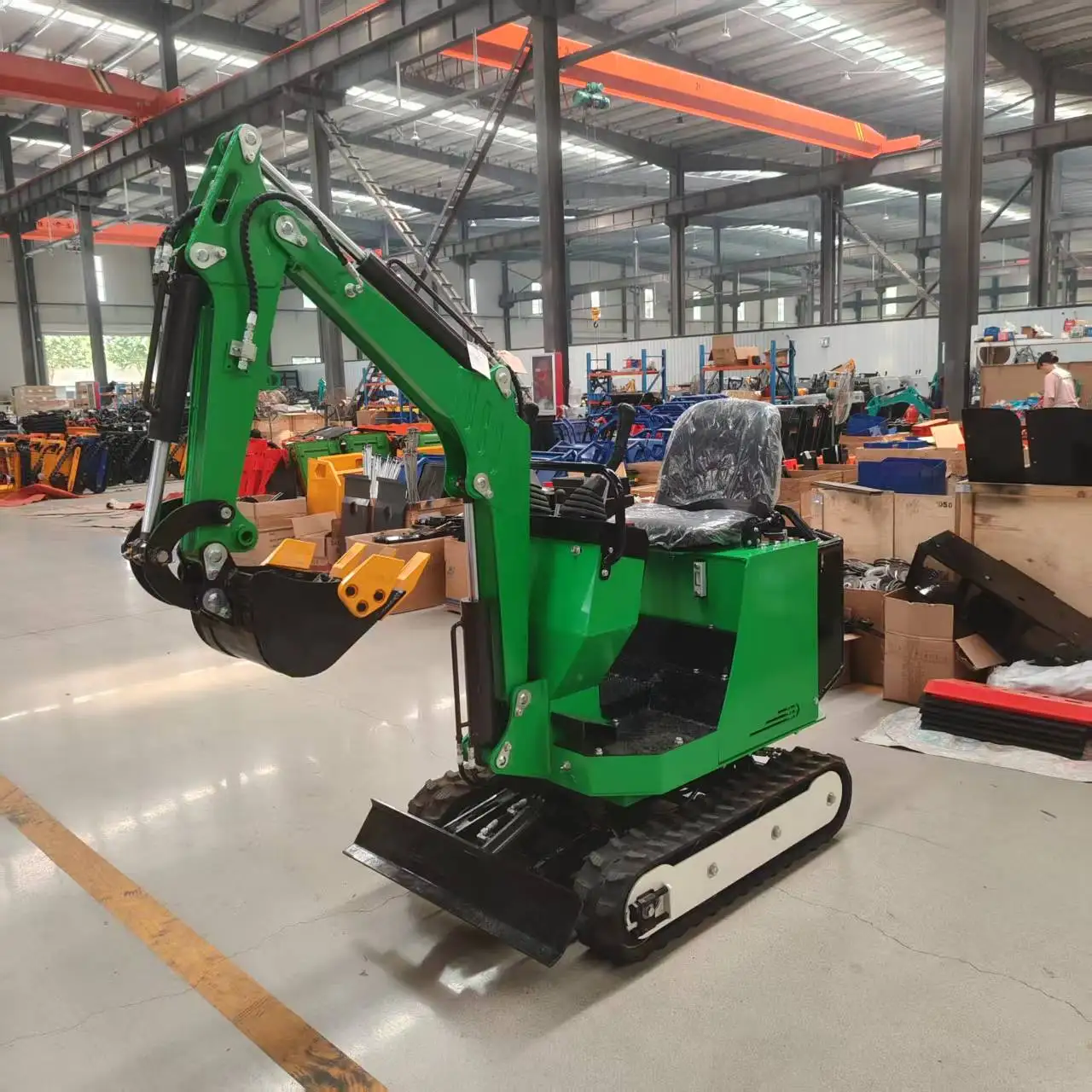 

Original small excavators are sold with low working hours and can be equipped with side sway function